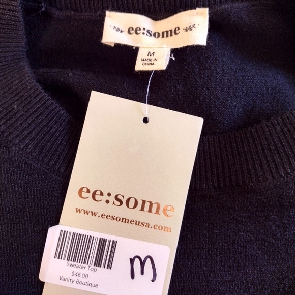 Sweater Bodysuit by ee:some Size M Fall & Winter Staple Puff Sleeve NWOT - Picture 5 of 6